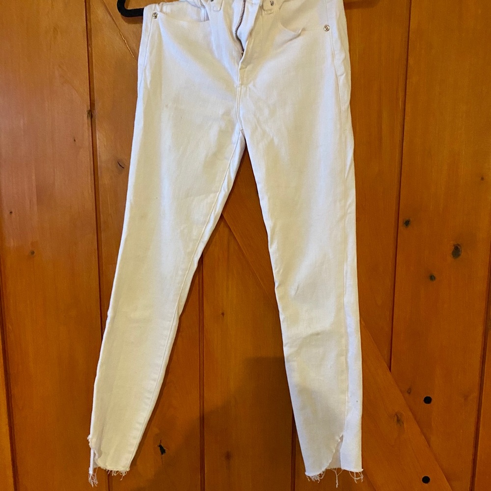Good American White Crop Jeans